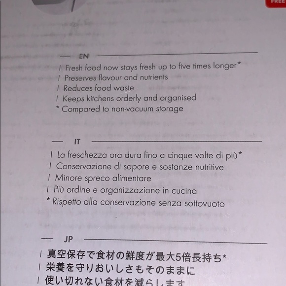 NIP Zwilling Fresh & Save Vacuum Starter Set - Picture 11 of 15